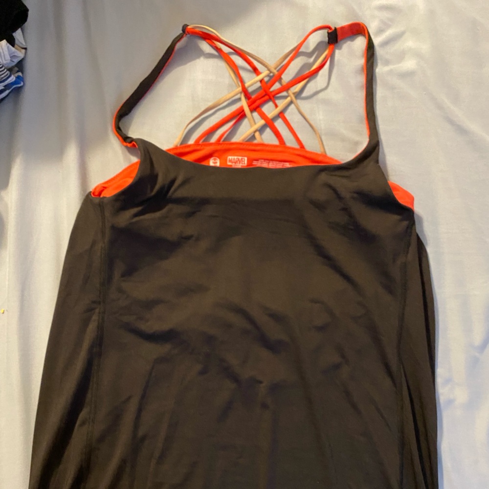 Her Universe Solid Black Iron Man Workout Top